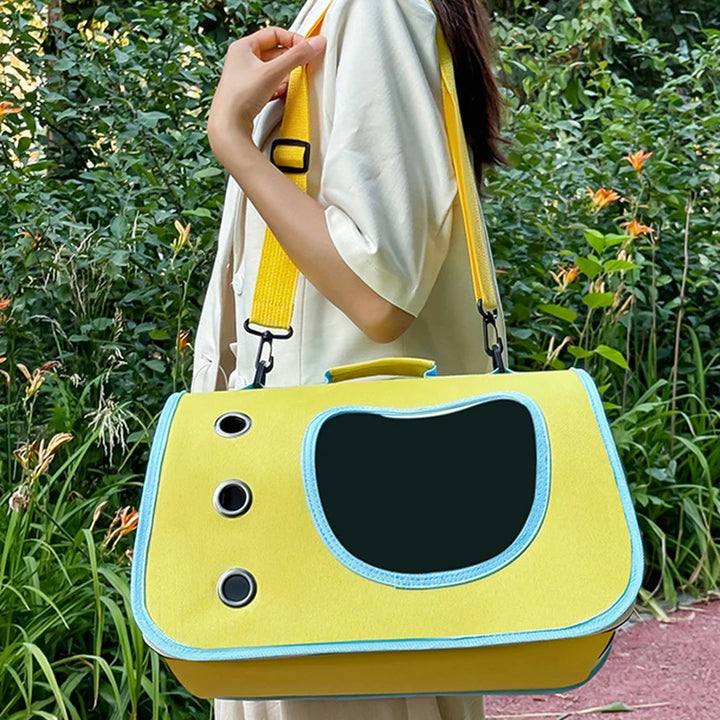 Portable Pet Carrier Bag for Small Dogs Cats Outdoor Foldable Cat Bag Breathable Cat Shoulder Bag Kitten Carrying Bag