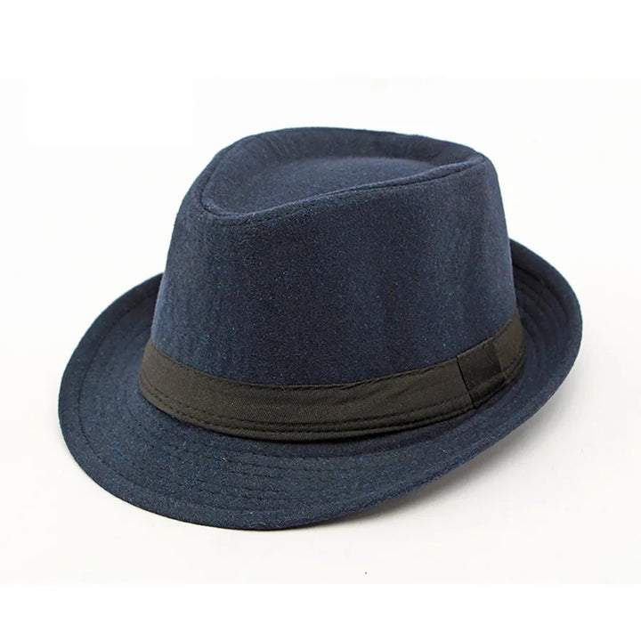 Unisex British Felt Jazz Hats For Middle Aged Men Bucket Hat Wool Fedoras Hat Autumn Winter Gentlemen Wedding Party Magic Caps