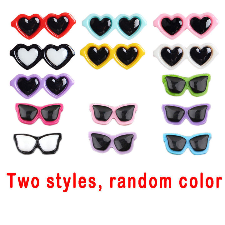 Pet Cute Heart Sunglasses Hairpins Pet Dog Hair Clips Puppy Cat Yorkie Teddy Pet Decor Barrette Hair Accessories For Small Dogs