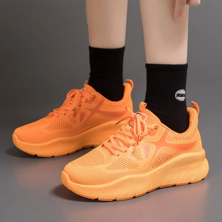 Sports Sneakers for Women Versatile Thick Soled Casual Breathable Running Shoes Soft Sole Slip-Resistant for Everyday Use