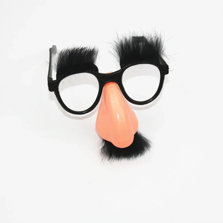 Halloween Novelty Fake Mask Cute Black Big Nose Funny Glasses Mustache Eyebrow For Halloween Party Decor Tricky Costume Props