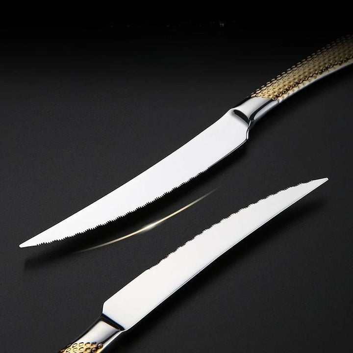 Kitchen Tableware Cutlery Set  Cutlery Set Stainless Steel Luxury Dinnerware Fork Spoon Knife Western Dinner Set Gold