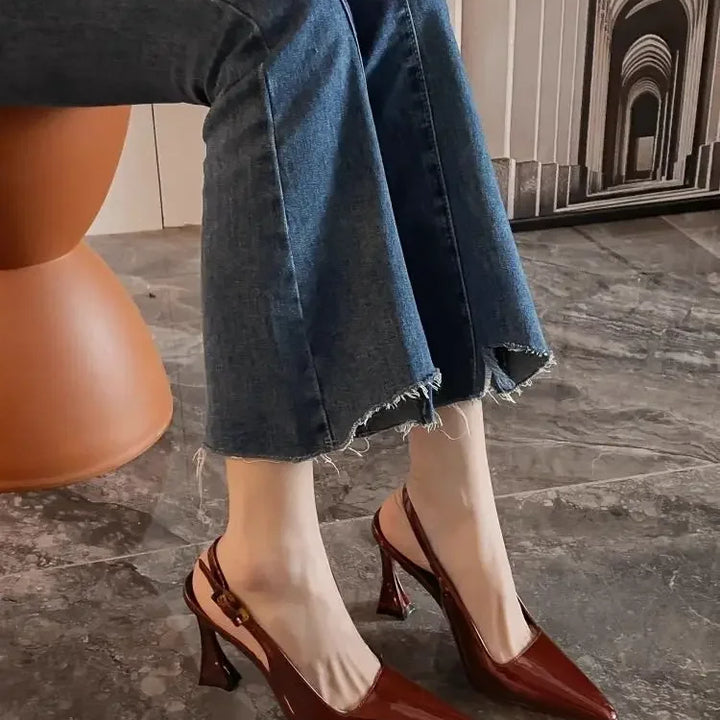 Sharp Pointed Niche Women Shoe 2025 Fashion New Women High Heel Versatile Simple Single Shoes Trendy Temperament Women's Sandals