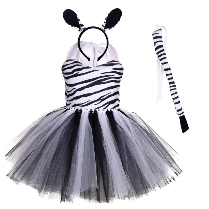 Wild and Wonderful!
Cute animal prints and a fluffy tutu make this costume perfect for Halloween, birthdays, or school plays. Soft, comfy, and full of forest fun!
🦓 Includes: Animal print tutu dress
🎉 Occasions: Halloween, birthdays, themed parties.