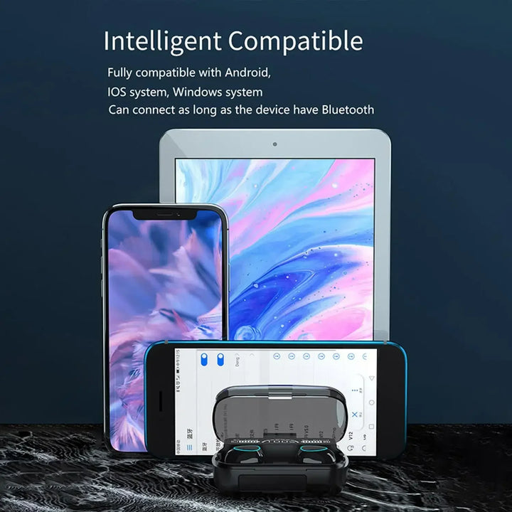 Original M10 Wireless Bluetooth Headset  Earphones Bluetooth Headphones with Mic Earbuds  Charger Box LED Display Fone