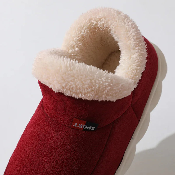 Shevalues Winter Fuzzy Men Shoes Fluffy Plush Men House Shoes Fashion Outdoor Antiskid Men Cotton Shoes Platform Fur Men Shoes