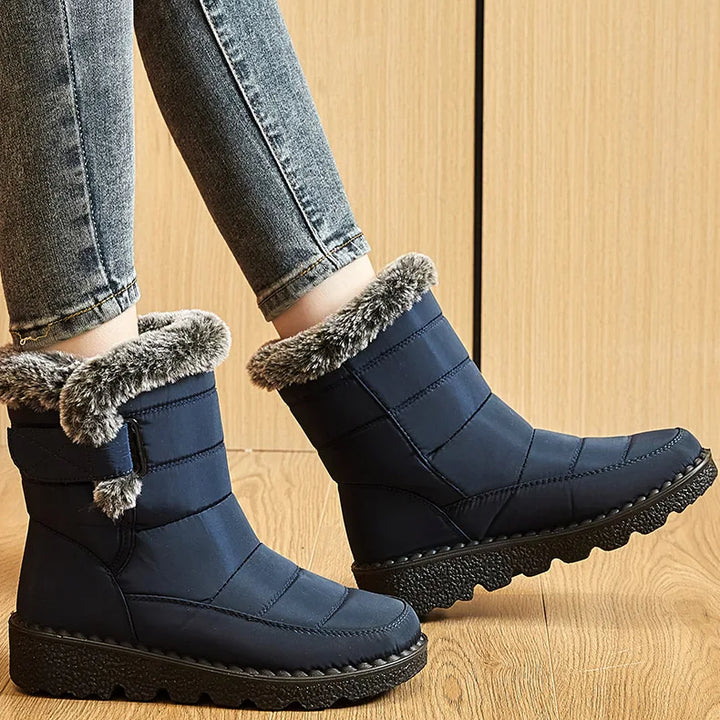 Women's Boots Trend Winter Shoes For Woman Winter Boots Ankle Low Heels Botas Mujer Waterproof Snow Boots With Fur Shoes