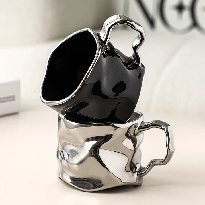 Irregular Ceramic Mugs Creative Coffee Cups Couple's Home Cups Ceramic Mugs Living Room Drinking Utensils Ceramic Mugs Gifts
