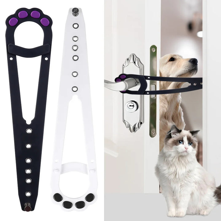 Cat Door Holder Latch Adjustable Dog Door Stopper Elastic Gate Lock Flex Latch Strap Keep Dog Out From Entering Pet Gate Supply