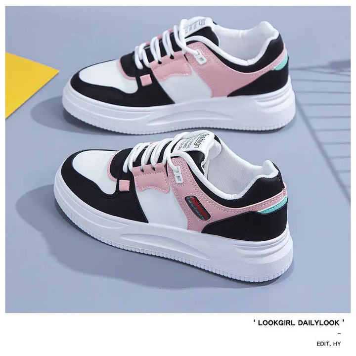 2023Women Sneakers PU Leather Women's Shoes White Platform Casual Sneaker Spring Summer Female Board Shoes Flats Ladies Trainers