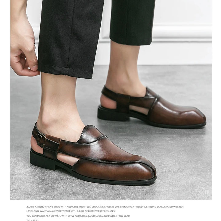 Men Minimalist Slingback Dress Shoes Business Office Dress Shoes