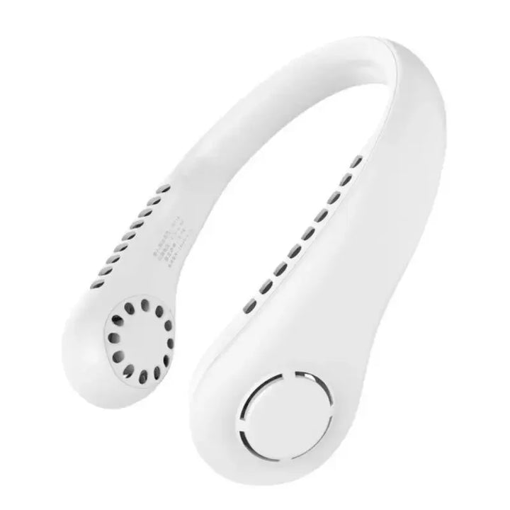 Long endur New Mini Neck Mounted Fan Portable Bladeless Neck Rechargeable Air Cooler 3 Speed Mini Summer Sports Fan Outdoor