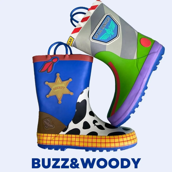 New  cartoon kids Story Rain Boots Student Rain Boots Children's  Fashion Non-Slip shoes