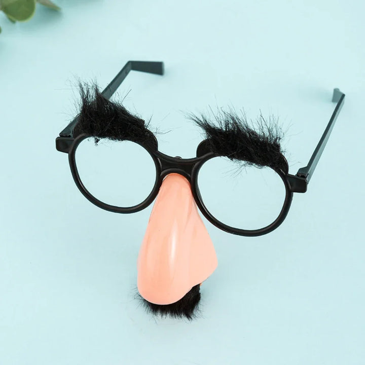 Halloween Novelty Fake Mask Cute Black Big Nose Funny Glasses Mustache Eyebrow For Halloween Party Decor Tricky Costume Props