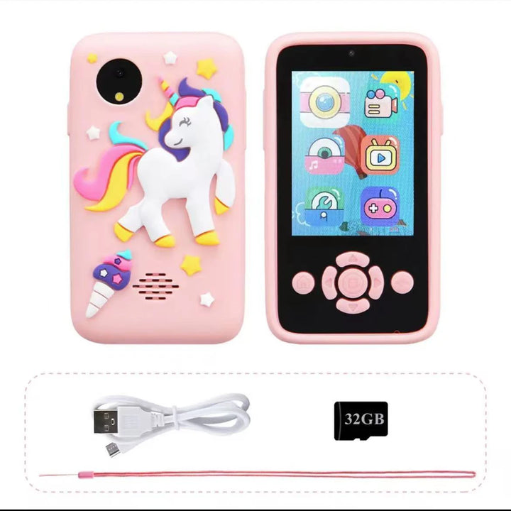 Children Phone Toys Camera Mp3 Music Player Puzzle Games Tooddler Educational Leaning Toys Kids for Girls Boys Birthday Gifts