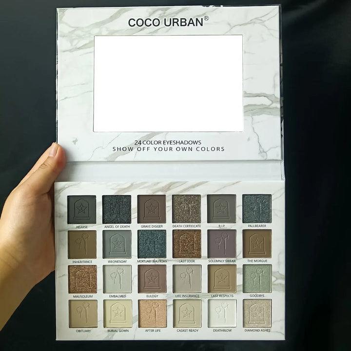 24 colors matte Dark punk eyeshadow for Halloween