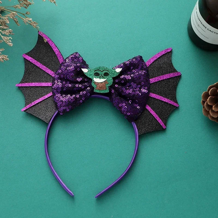 Halloween Bat Headband Children Dress Up Headwear Hairband Accessories Witch Costume Supplies Props Happy Helloween Party