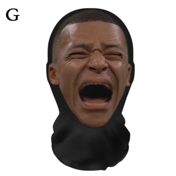 Halloween Cosplay Headwear Fashion Hip Hop Hood Hat Headgear 3D Full Face Mask Elastic Mesh Celebrity Face Mask for Party