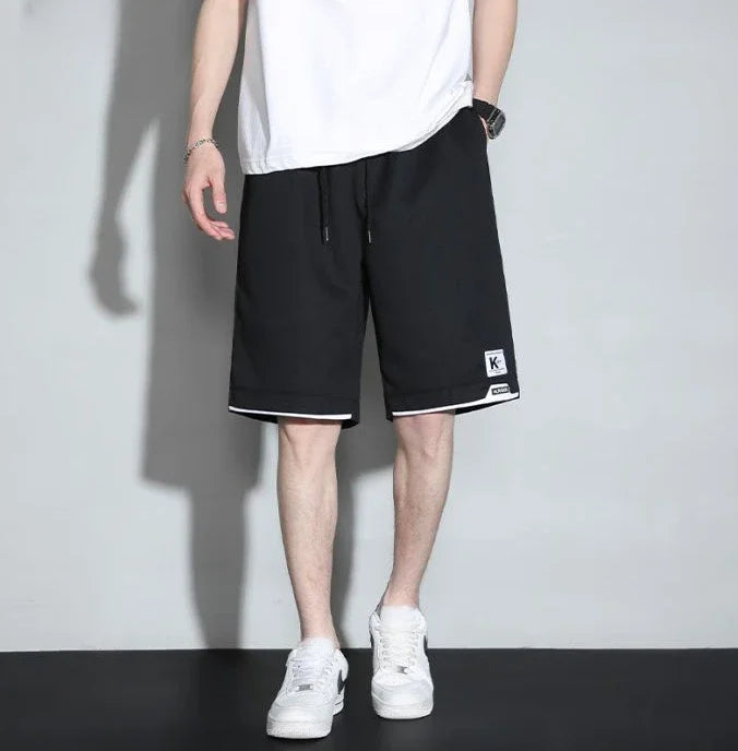Man Short Pants Long Drawstring Bermuda Shorts for Men Graphic Black Essential Casual Designer Hot Deals Xl Fashion Thin in Bulk