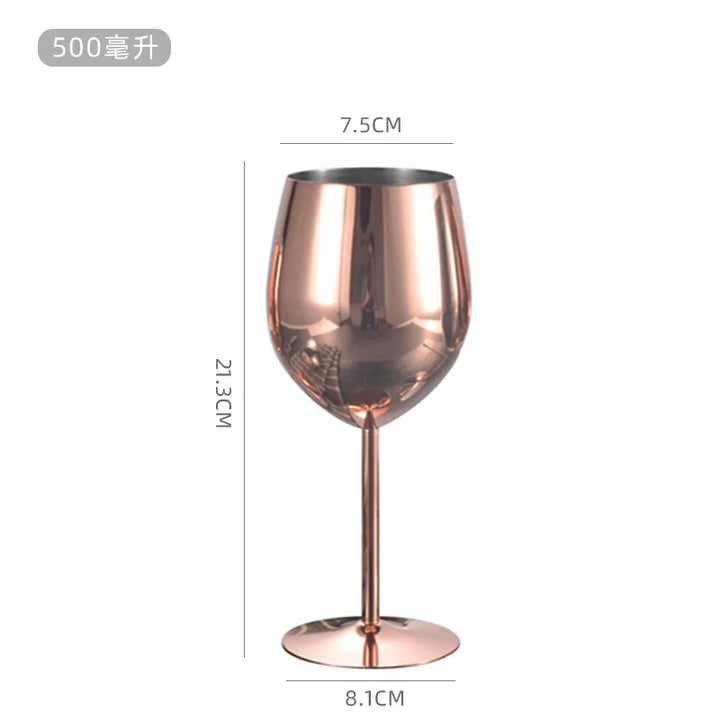 Stainless Steel Wine Glass Goblet Drinking Cup Champagne Glass Party Home Bar Supply