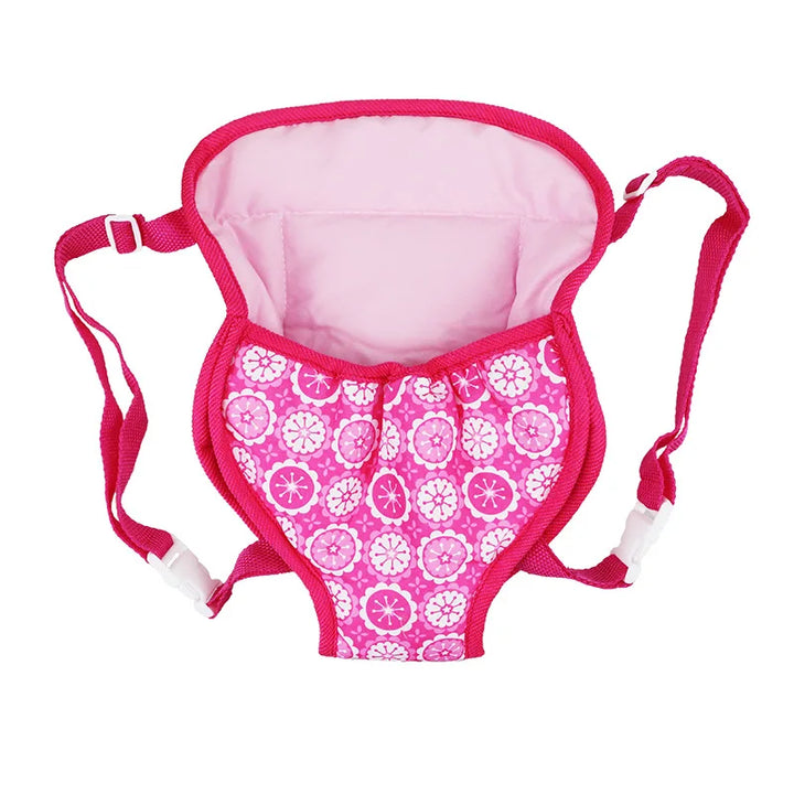 Newborn Doll Accessories Kit with Clear Display Rainbow Carrying Bag Transparent Display Window Fit 14inch Dolls Doll Travel Set