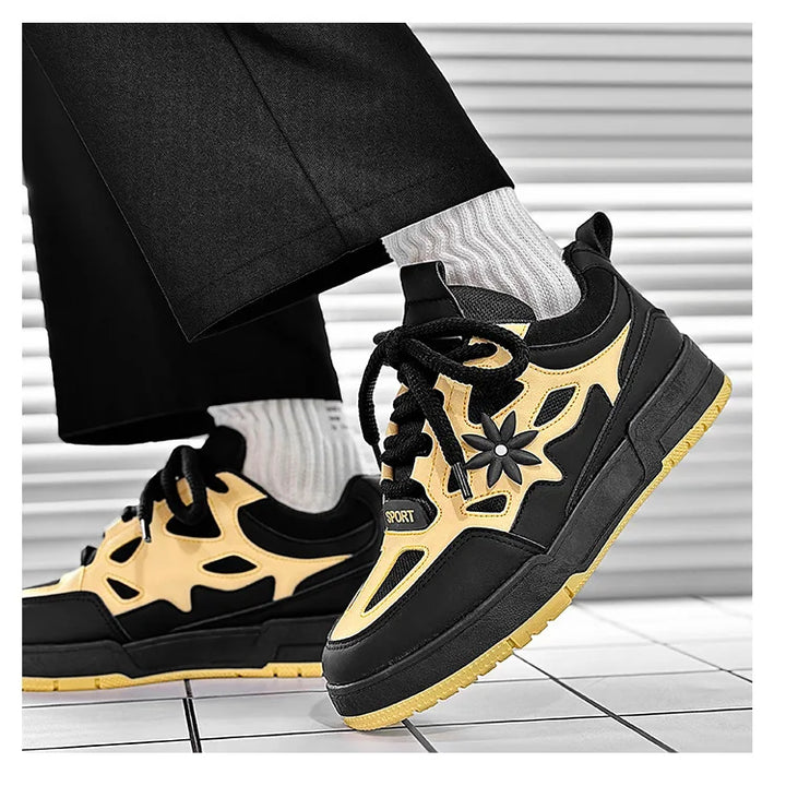 Men Platform Vulcanized Shoes New Fashion Increased Thick Sole Breathable Casual Wear Resistant Casual Sports Shoes for Men