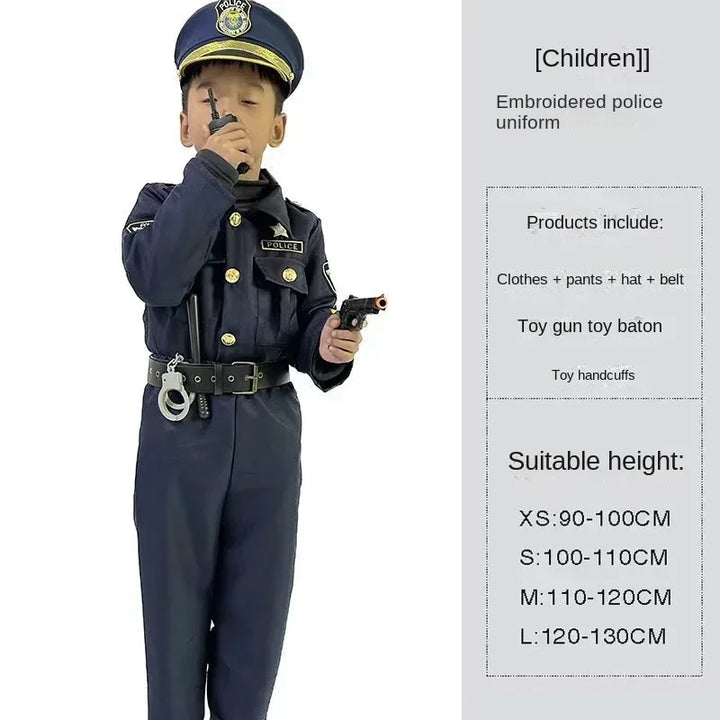 Kids Police Costume – Halloween Cop Uniform
Patrol the Halloween streets!
Fun police uniform perfect for trick-or-treating, parties, and cosplay.
👮 Includes: Police shirt + accessories
🎃 Perfect for Halloween parties