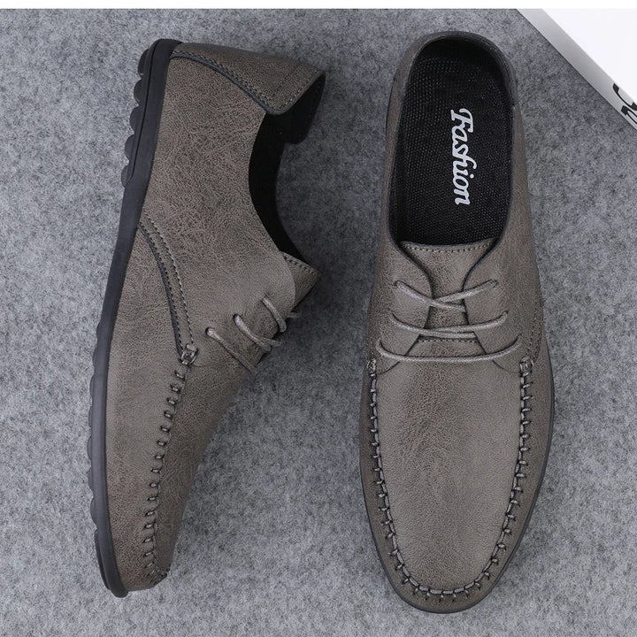 Leather Men Shoes Fashion Formal Men Shoes Moccasins Italian Breathable Male Driving Shoes Black Plus Size 38-47