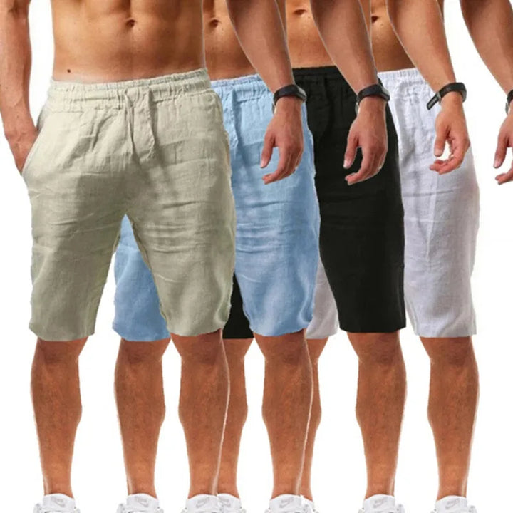 Men's Cotton Shorts Pants Male Summer Breathable Solid Color Short Trousers Fitness Streetwear S-3XL 1PC