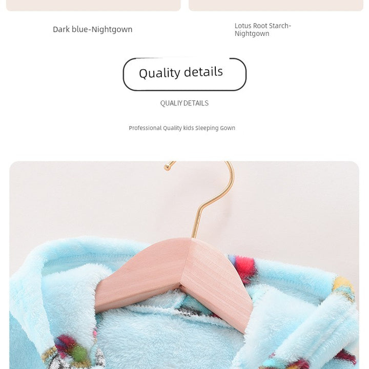 Autumn and Winter Thick Warm Anti-Kicking Blanket Hooded Home Pajamas