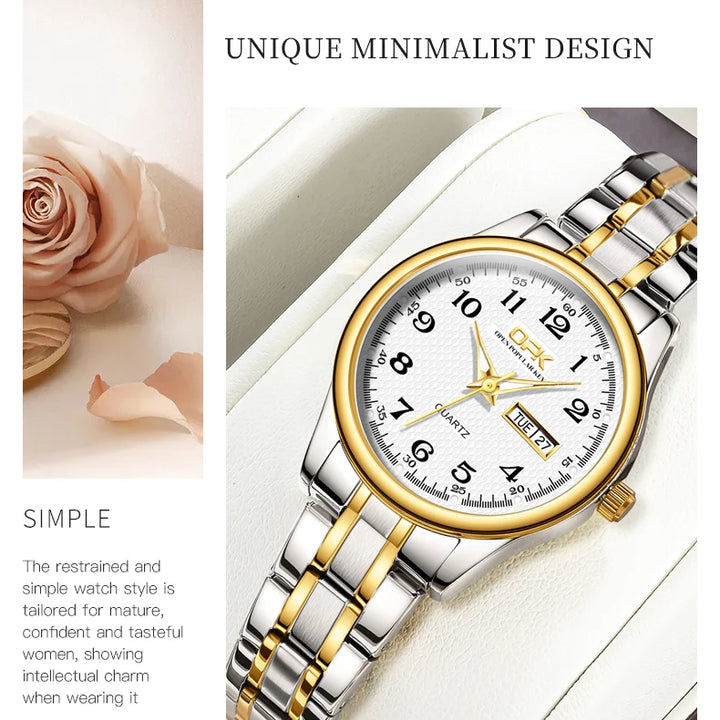 OPK 8110 Watch For Women Quartz Watch Waterproof Classic Luxury Brand Ladies Watch Stainless Steel Strap Watches Reloj Mujer