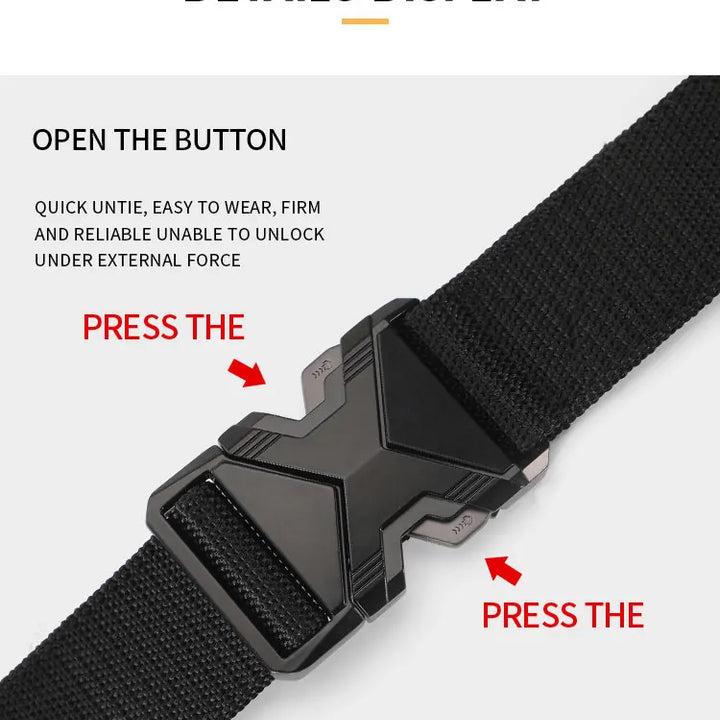 New Quick Release Pluggable Buckle Sports Belt Breathable Men Belts For Men Pants Belt