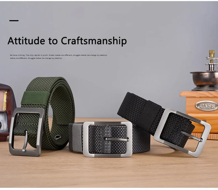 Men Belts Canvas Nylon Webbing Tactical Belt Fashion Casual Designer Unisex Belts High Quality Sports Belt