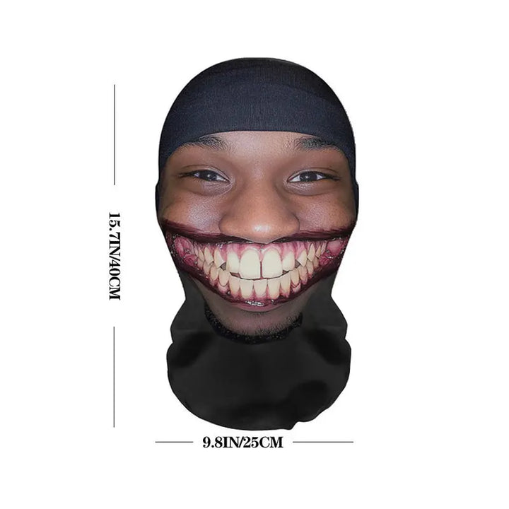 Halloween Terrifying Face Masks Funny Cosplay Realistic Zombies Full Face Mask Party Props Elastic Mesh Balaclava Headcovers