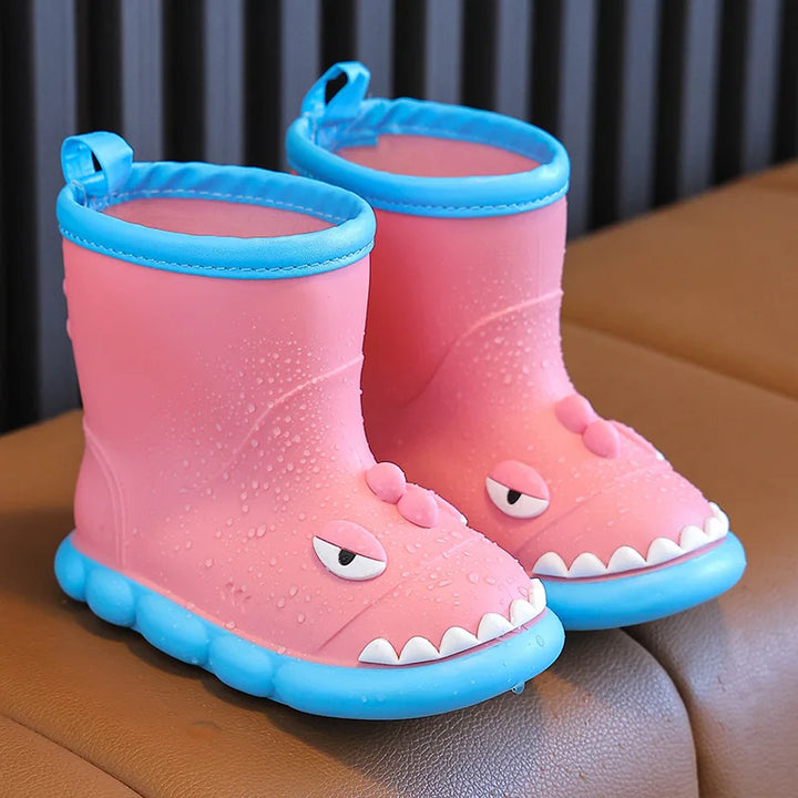 Rain Boots Kids Boy Waterproof Light and Handy Toddler Water Shoes for Girls Children Rain Boots