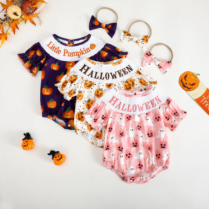 Cute Infant Short Sleeve Triangle Halloween Romper Baby Harie for Toddlers Comfortable And Stylish Baby Clothes