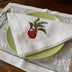 @Vegetable Napkins Hemstitched Embroidery, Linen+Cotton Table Decor, Beetroot, Fennel, Carrot,Home/Airbnb/Banquets/Hotel