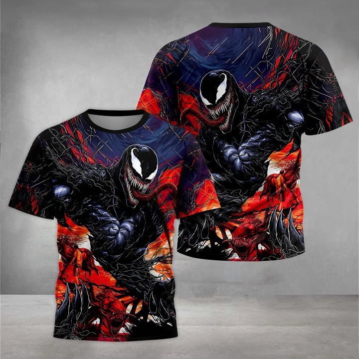 Marvels Venom Print Baby Clothing 5 to 14 Years Male Outdoor Clothes for Children Boy Girl Child T-Shirt Top Shirts