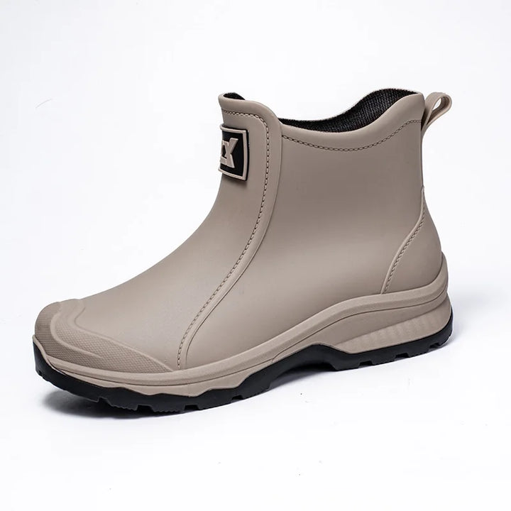 Women Waterproof Boots New Style Elastic Mouth Ankle Boots Mid Top Rain Shoes Non Slip Outdoor Indoor Chelsea Water Boot Woman