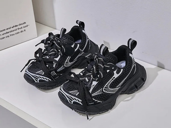 Children Brand Casual Sneakers 2023 Autumn Boys Girls Sport Shoes Kids Thick-sole Sneakers Women Chunky Trainers Running Shoes