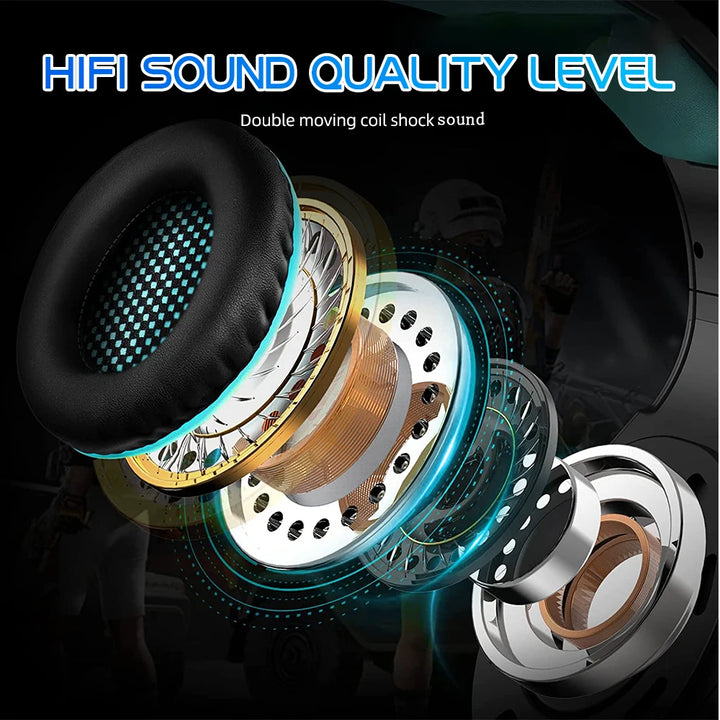 Bluetooth 5.0 Headsets Wireless Headphones 3.5MM Wired Earphones Support TF Card Foldable Noise Reduction For iPhone Xiaomi