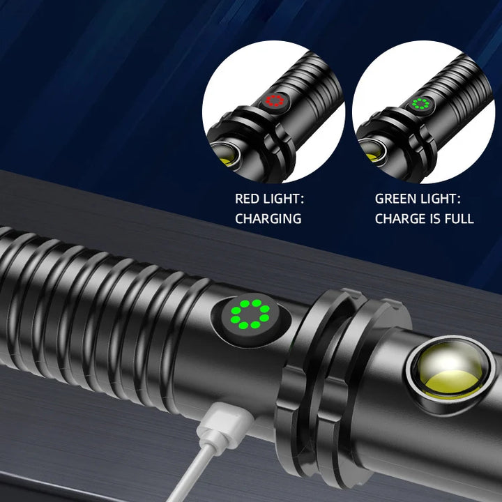 Wolf Tooth Lamp Rod Strong Light Charging Outdoor Super Bright Multi Functional Vehicle Retractable Self Defense Window Patrol