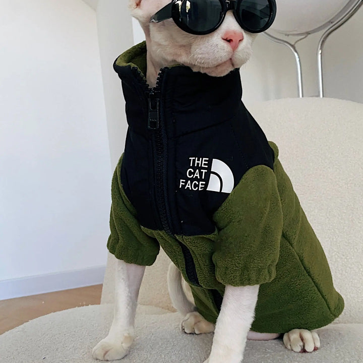 Luxury Winter Undershirt for Sphynx Cat Reflective Pet Clothes Reflective Pet Clothes Cat Jacket Devon Rex Sweatshirt in Autumn