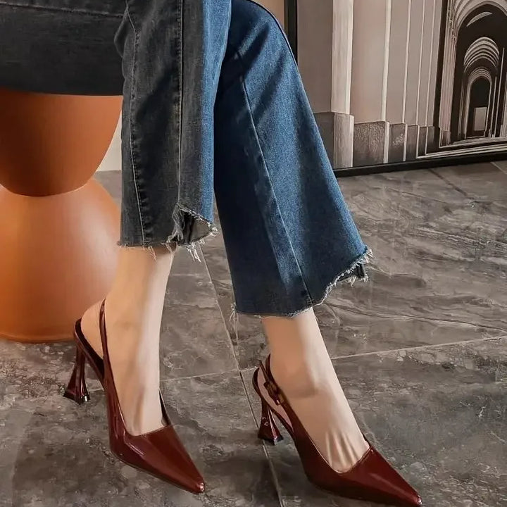 Sharp Pointed Niche Women Shoe 2025 Fashion New Women High Heel Versatile Simple Single Shoes Trendy Temperament Women's Sandals