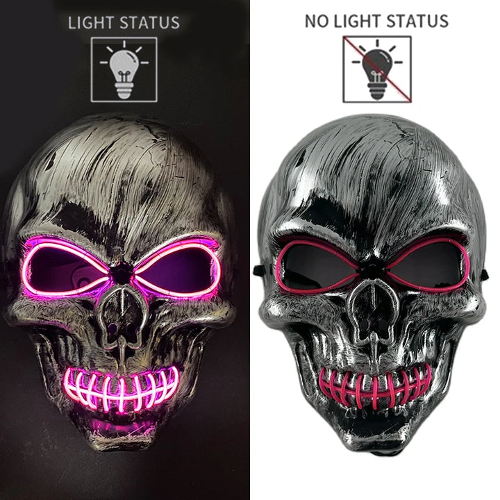 Adults Black Pirate Hats with Skull Pattern Halloween Cosplay Props Parties Caribbean Pirate Costume Hats LED Glowing Party Hat