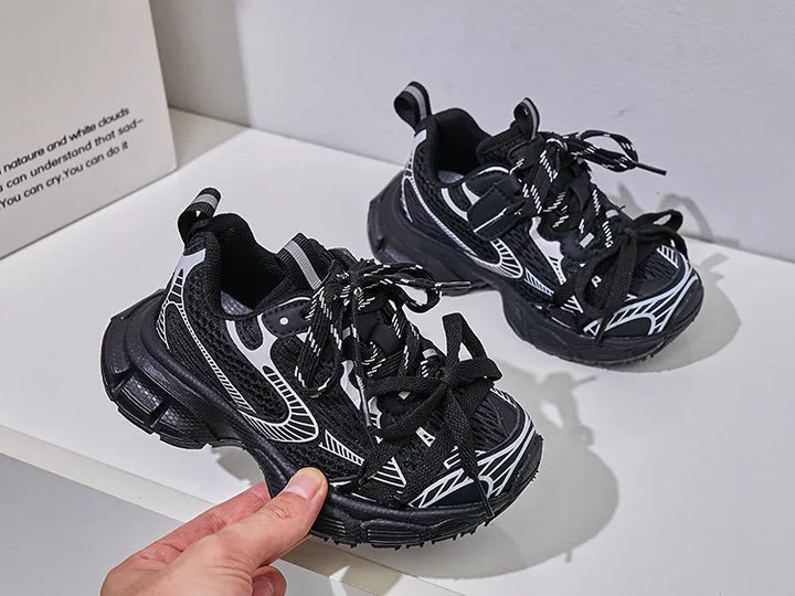 Children Brand Casual Sneakers 2023 Autumn Boys Girls Sport Shoes Kids Thick-sole Sneakers Women Chunky Trainers Running Shoes