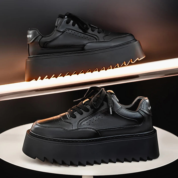 Small White Shoes, Men's New Increase Platform Shoes 2025 Spring Retro Trend Platform Shoes