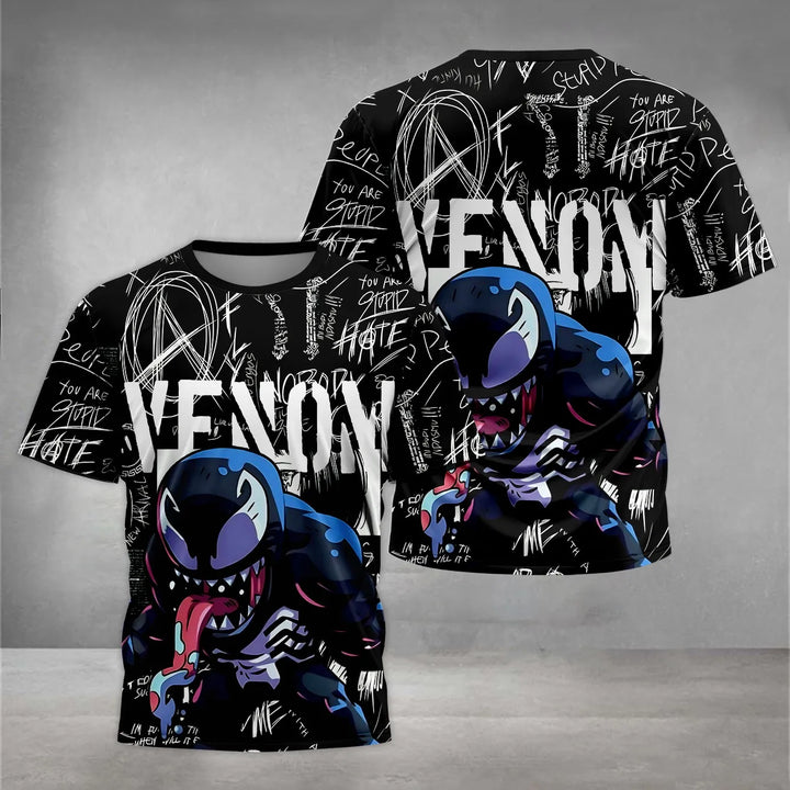 Marvels Venom Print Baby Clothing 5 to 14 Years Male Outdoor Clothes for Children Boy Girl Child T-Shirt Top Shirts