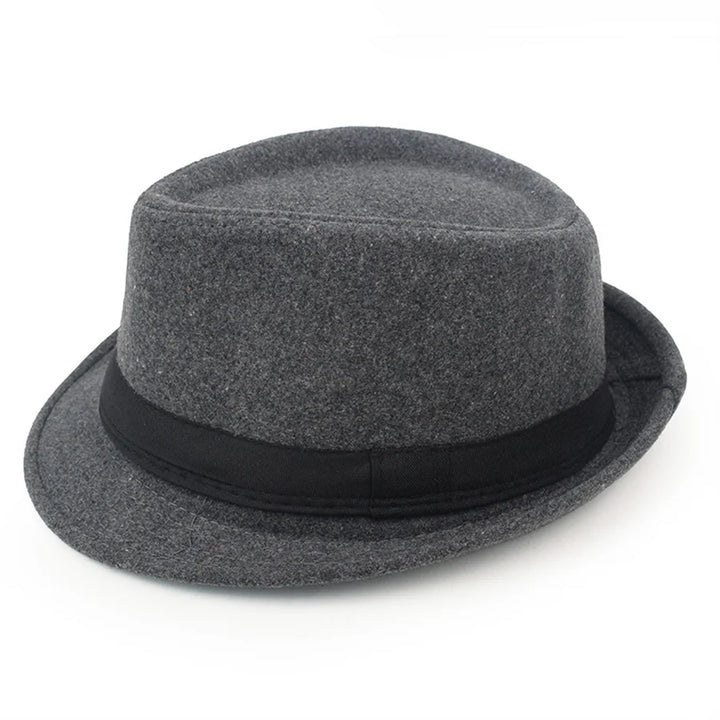 Unisex British Felt Jazz Hats For Middle Aged Men Bucket Hat Wool Fedoras Hat Autumn Winter Gentlemen Wedding Party Magic Caps