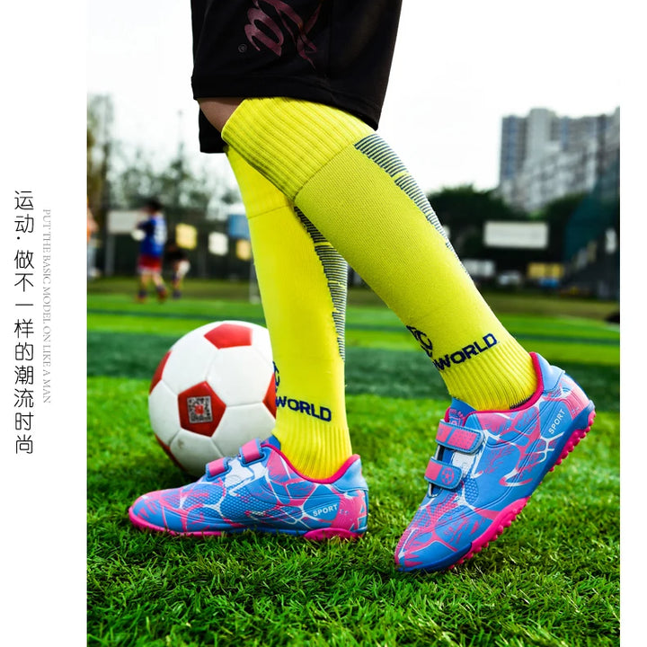 Kids Football Boots Child Soccer Shoe Anti Skid Boys Turf Cleats Hard Court Youth Training Trainers Children Futsal Sneakers
